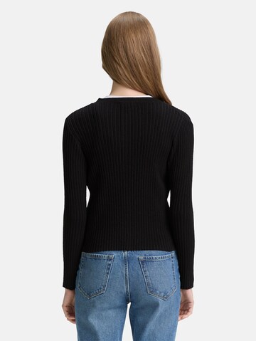 TOM TAILOR DENIM Gebreid vest in Zwart