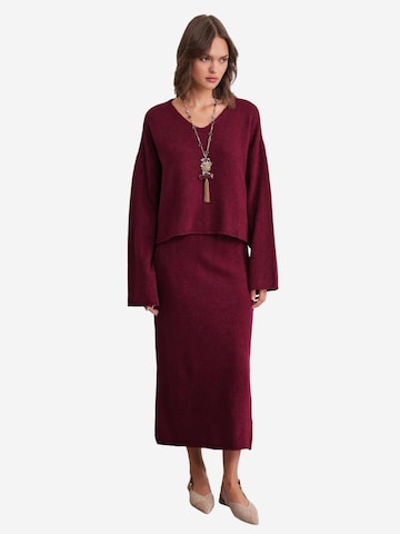 Tenue d'intérieur 'Strick-Koordinaten' MixRay en rouge : devant