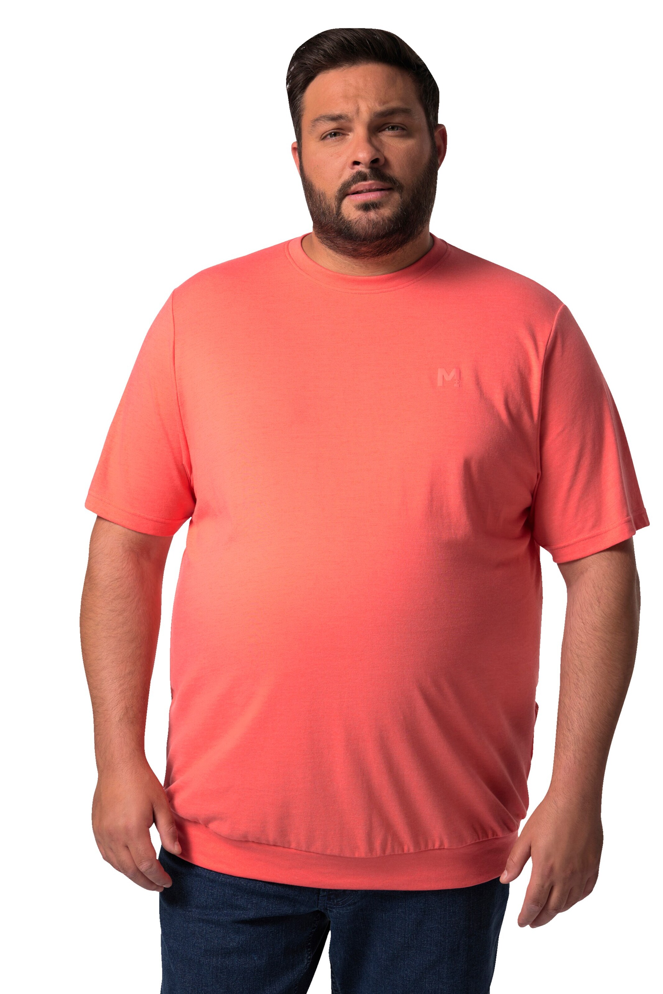Men Plus T-Shirt in Orange: Vorderseite