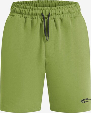 Smilodox Regular Workout Pants 'Nate' in Green: front