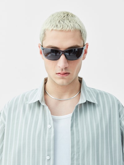 VAMOS CLO Button Up Shirt 'Armeria' in Grey / Silver grey, Item view