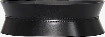 Haute Cuir - Cinturón 'Slim Sablier Corset Belt' en negro: frente