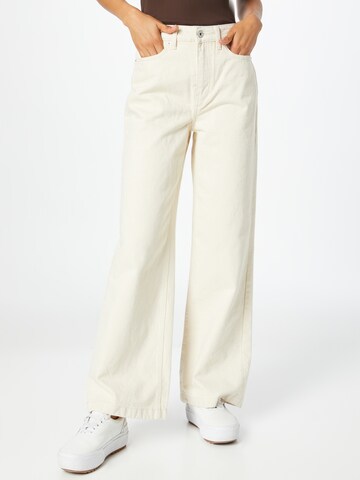 ICHI Wide leg Jeans i vit: framsida