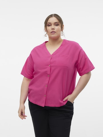 Vero Moda Curve Bluse 'Karla' in Pink: predná strana