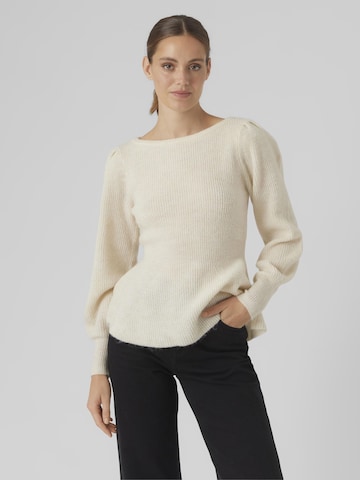 Pull-over 'FLAVOUR' VERO MODA en beige : devant