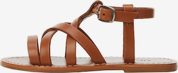 MANGO KIDS Sandals 'Aurab' in Brown: front