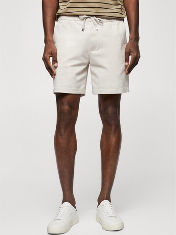 MANGO MAN Regular Shorts in Beige: predná strana