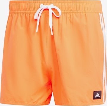 ADIDAS SPORTSWEAR - Calções de banho desportivos '3-Stripes Clx' em laranja: frente