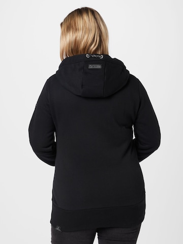 Ragwear Plus Zip-Up Hoodie 'NESKA' in Black