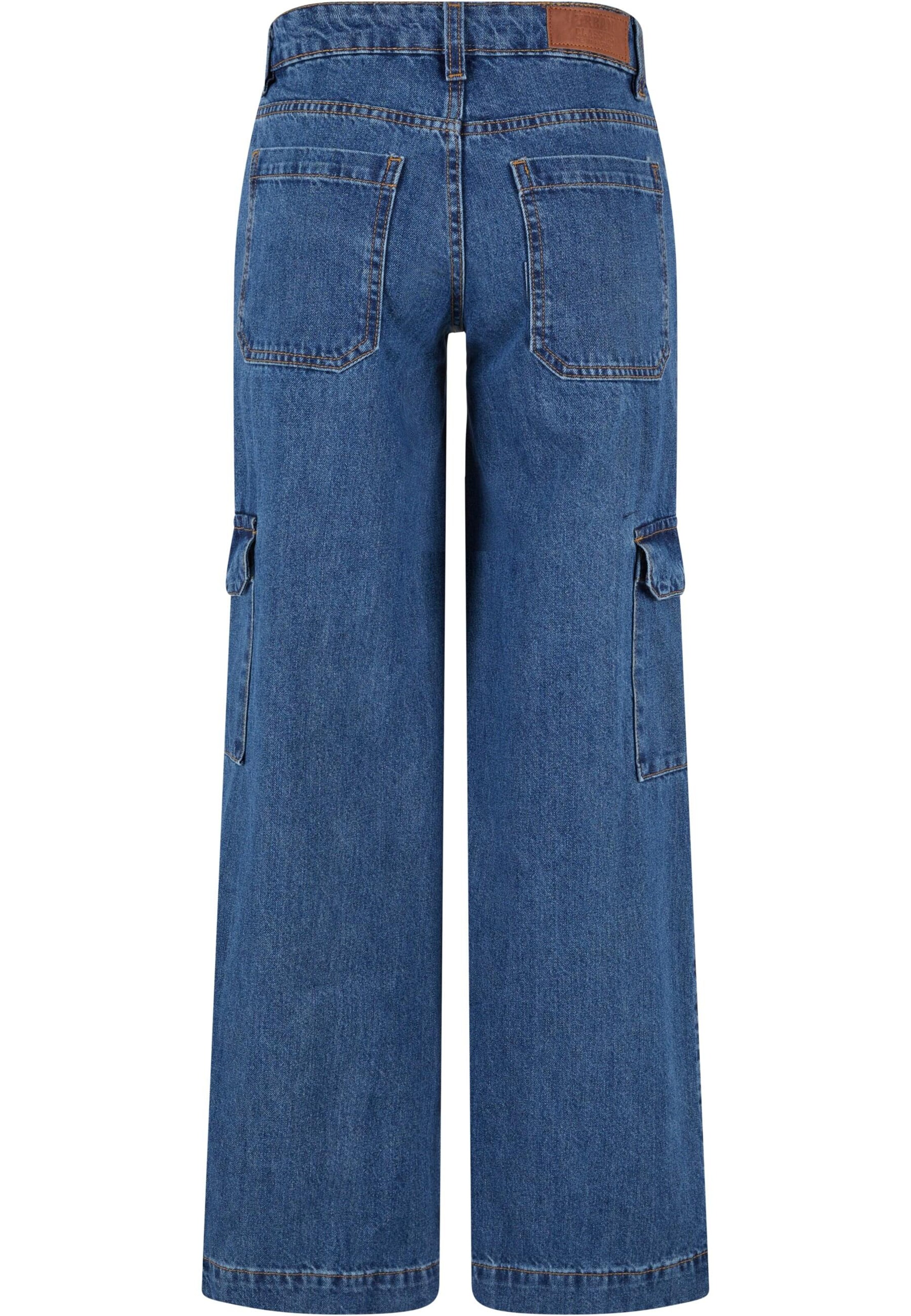 Urban Classics Voľný strih Rifľové kapsáče - Modrá