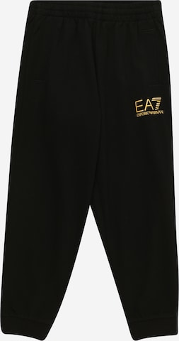 Tapered Pantaloni di EA7 Emporio Armani in nero: frontale