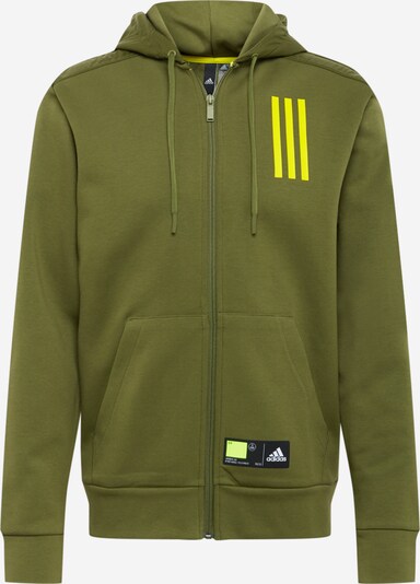 Giacca di felpa sportiva ADIDAS PERFORMANCE di colore giallo neon / oliva / nero, Visualizzazione prodotti