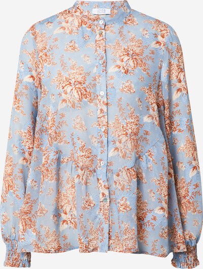 Love & Divine Bluse in beige / hellblau / ocker, Produktansicht