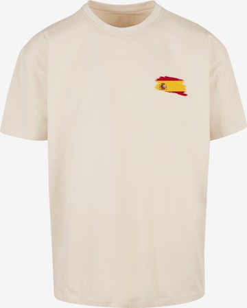 T-Shirt 'Spain Spanien Flagge' F4NT4STIC en beige : devant