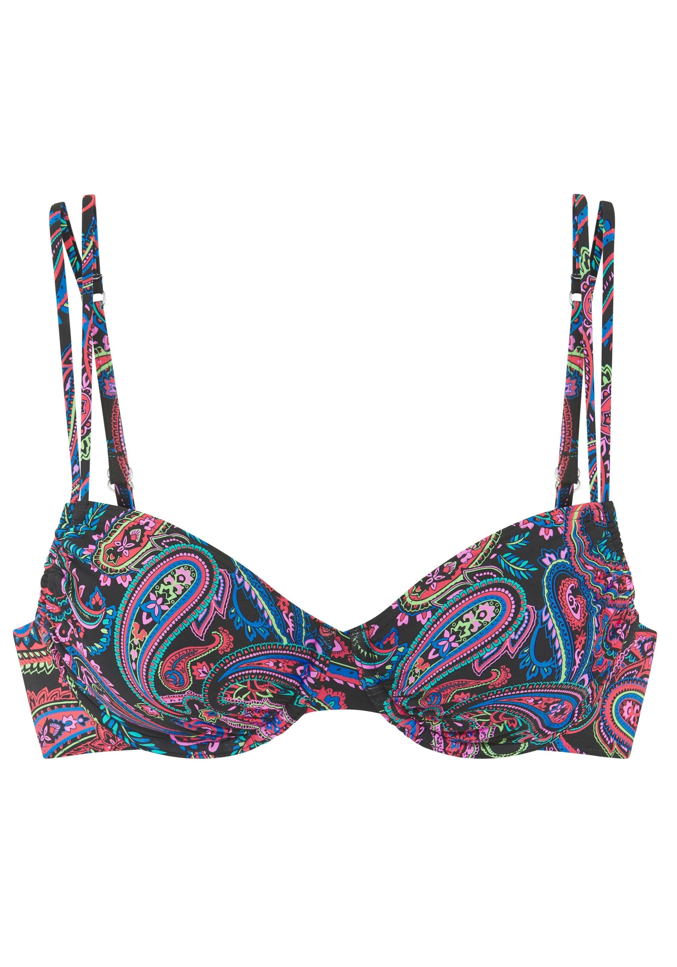 Balconnet Hauts de bikini VENICE BEACH en noir : devant