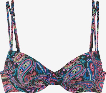 Top per bikini di VENICE BEACH in nero: frontale