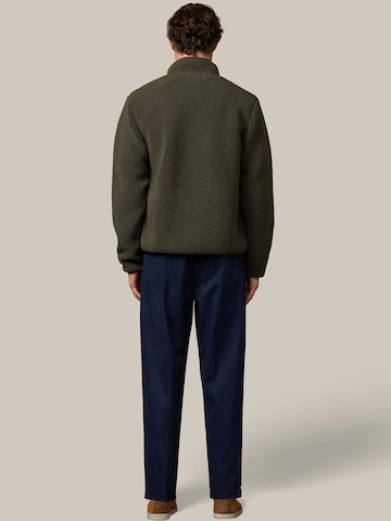 Hackett London Fleece jas 'HERITAGE BADGE' in Groen