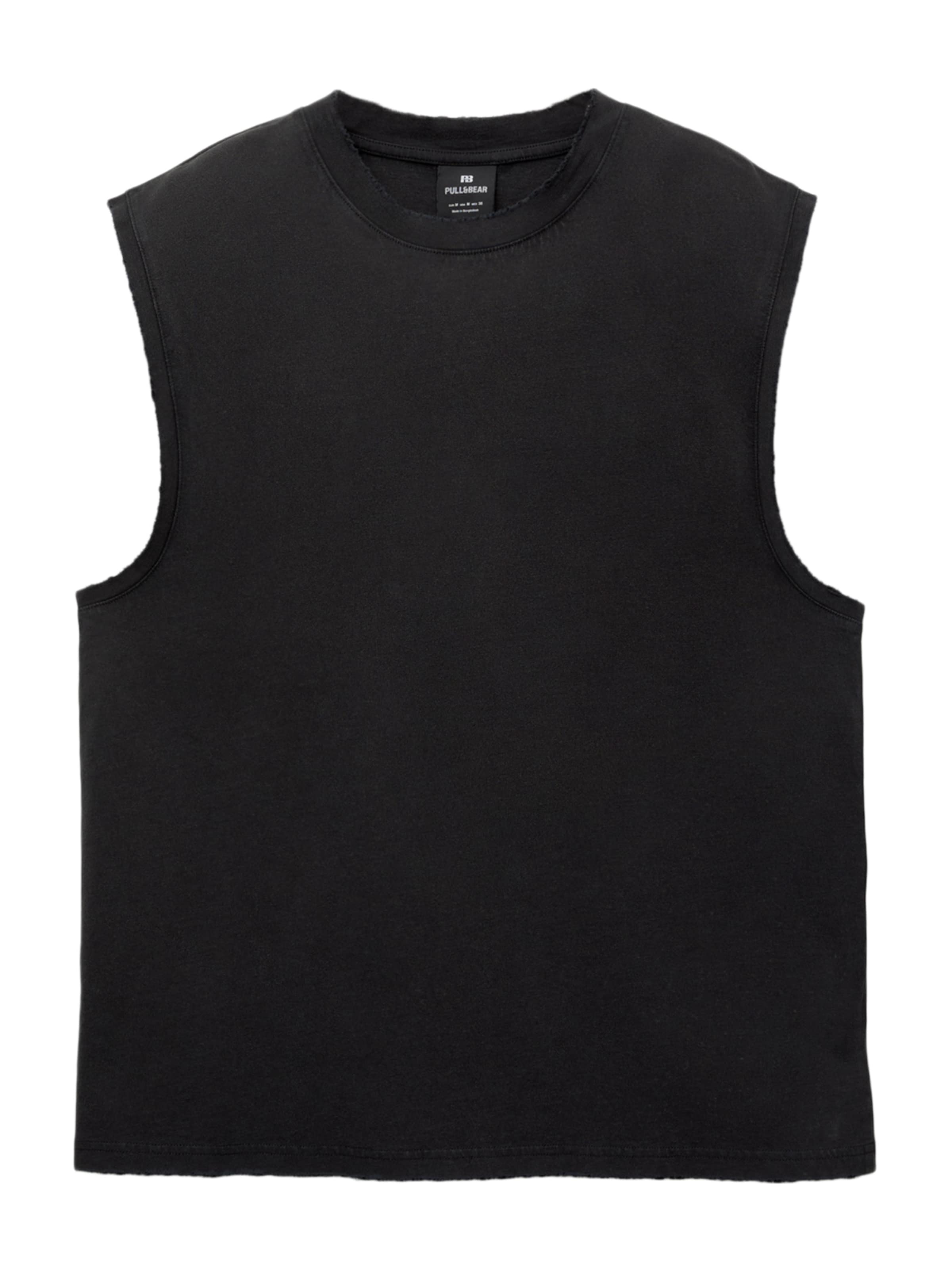 T-Shirt Pull&Bear en noir : devant