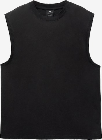 T-Shirt Pull&Bear en noir : devant
