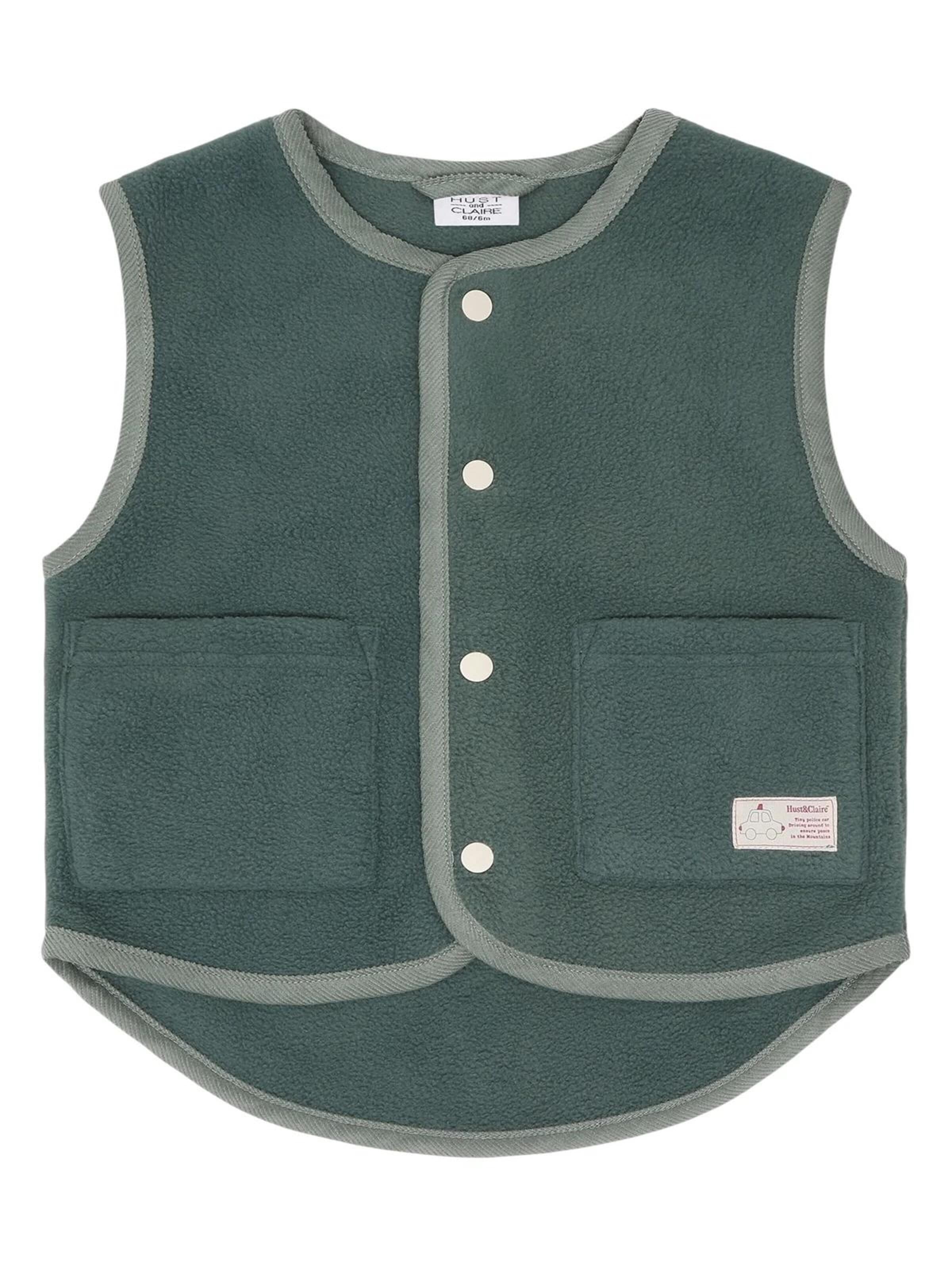 Hust & Claire Vest 'HCFleece' in Green: front