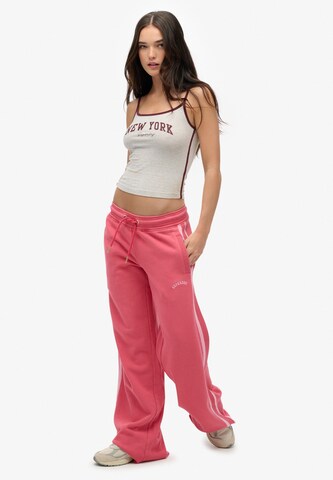 Loosefit Pantalon Superdry en rose