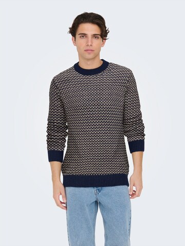 Only & Sons Pullover 'ONSMUSA' i blå: forside