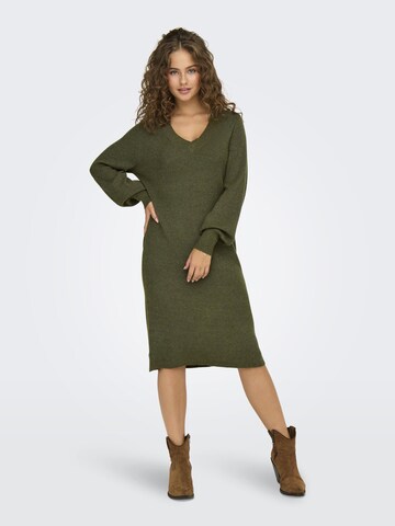 Robes en maille 'ONLKatia' ONLY en vert : devant