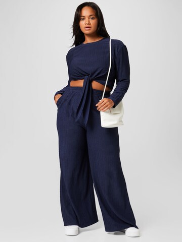 Guido Maria Kretschmer Curvy Wide leg Pants 'Hetty' in Blue