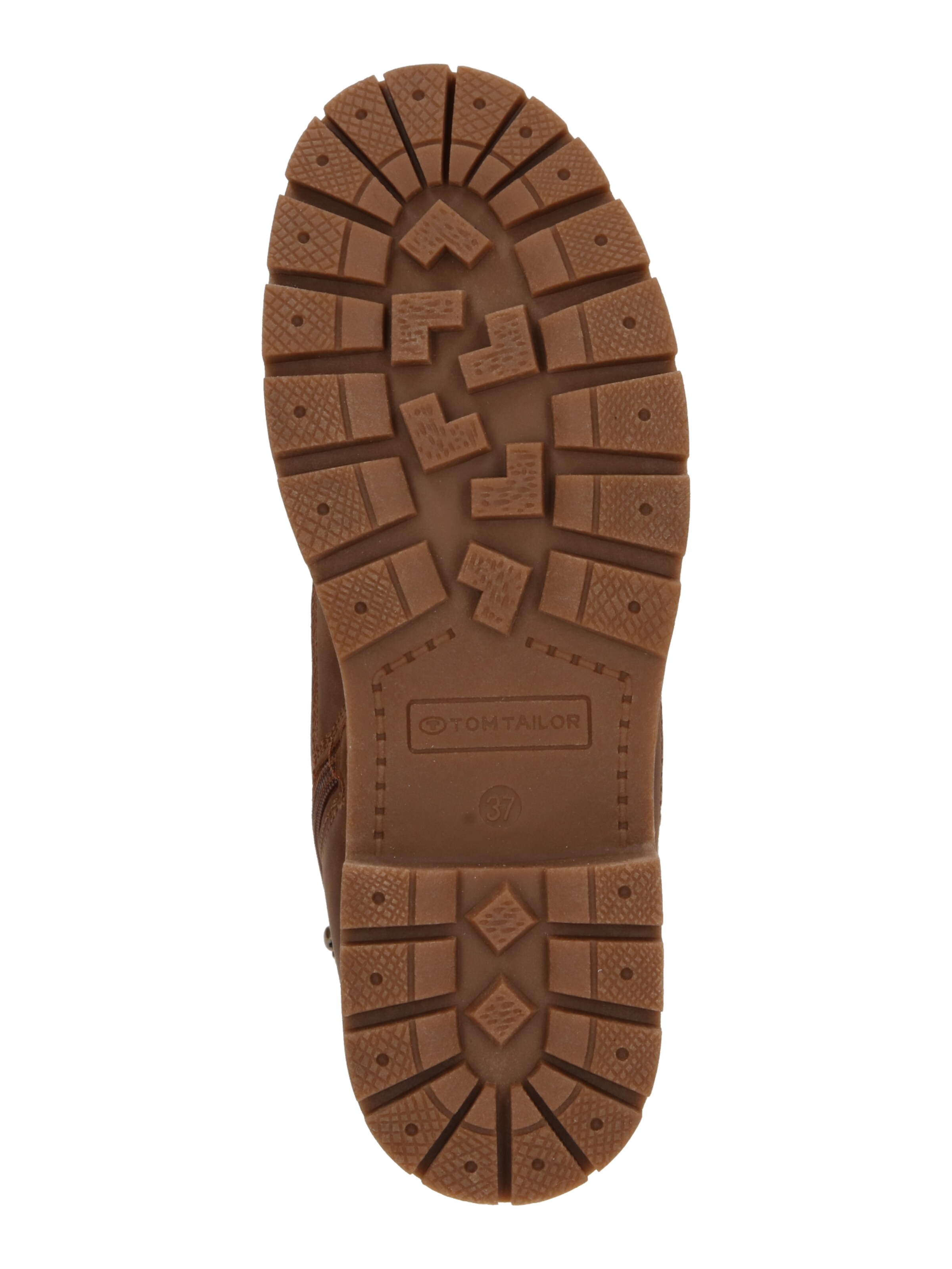 TOM TAILOR Gležnarji z vezalkami | rjava barva