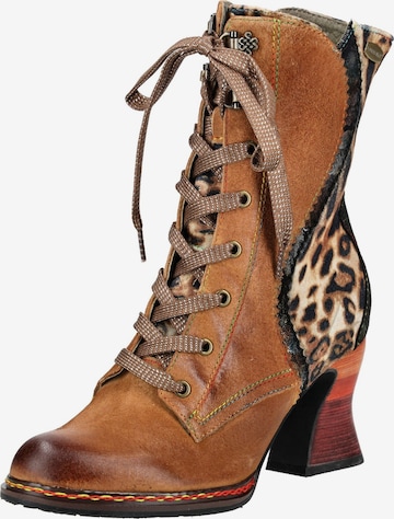 Bottines à lacets Laura Vita en marron : devant