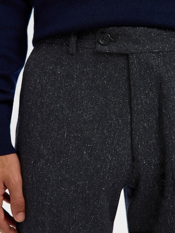 SELECTED Slim fit Pleated Pants in Blue