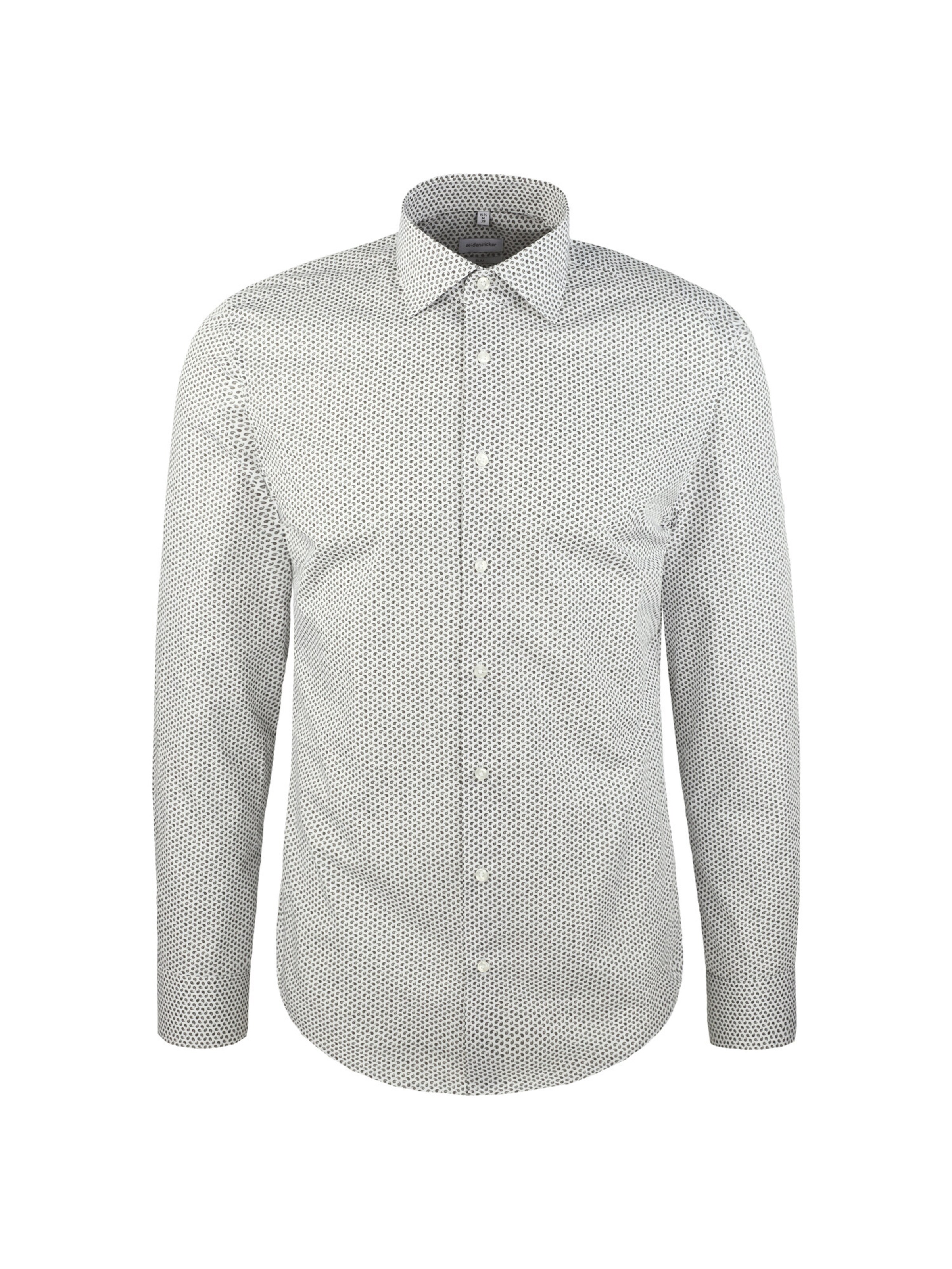 SEIDENSTICKER Slim fit Business shirt 'Schwarze Rose' in Grey: front