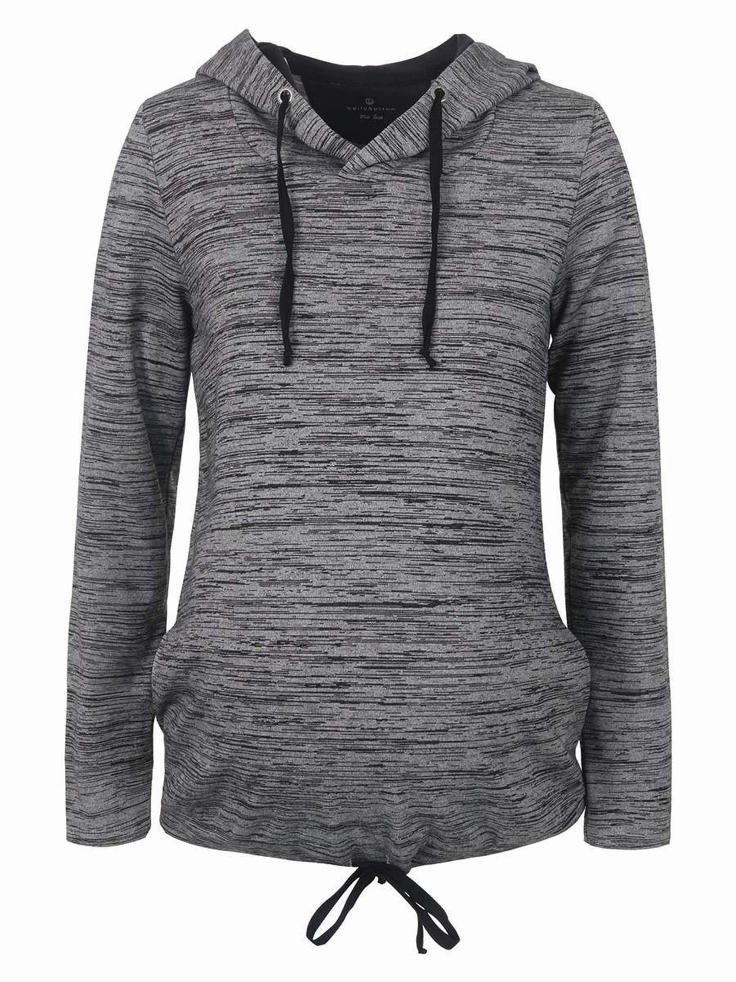 BELLYBUTTON Sweatshirt 'Schwangerschaft Kapuzensweatshirt grau' in Grey: front