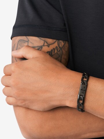 Bracelet ARMANI EXCHANGE en noir : devant