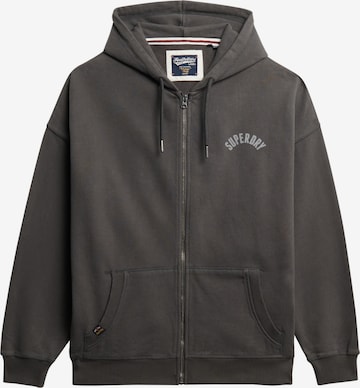 Superdry Sweatjacke 'Athletic Essentials' in Grau: Vorderseite