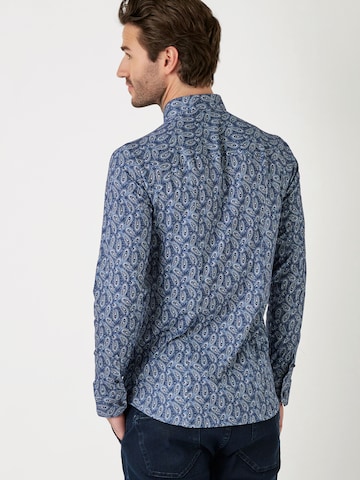 DESOTO Slim fit Overhemd in Blauw