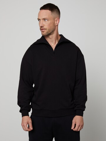 DAN FOX APPAREL Sweatshirt 'Joel' in Zwart: voorkant