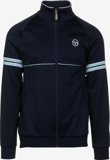 Sergio Tacchini Athletic Zip-Up Hoodie 'Orion' in Navy / Light blue / White, Item view