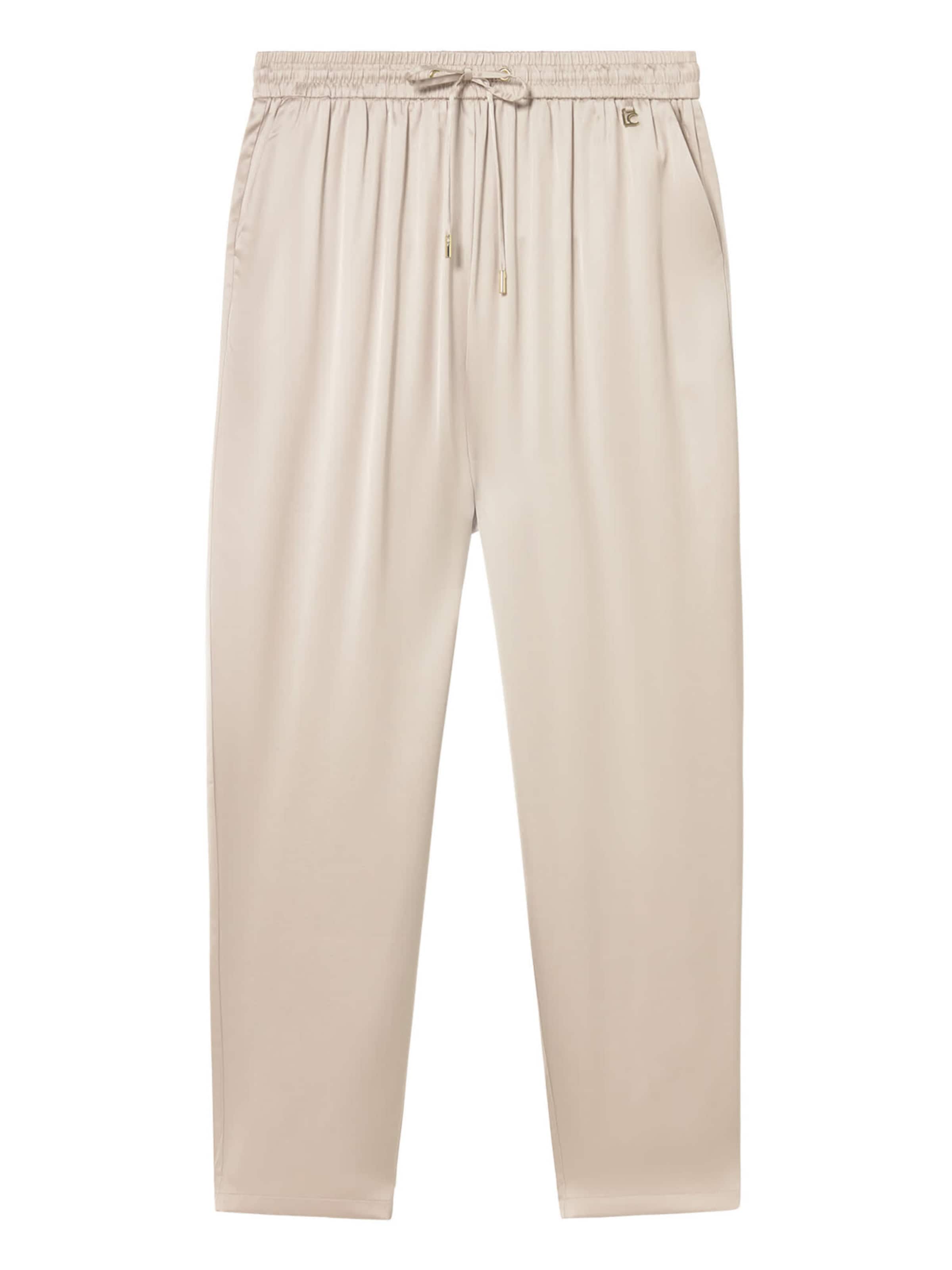 Lola Casademunt Loosefit Bandplooibroek in Beige: voorkant