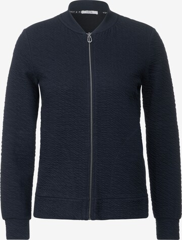 CECIL Zip-Up Hoodie in Blue: front