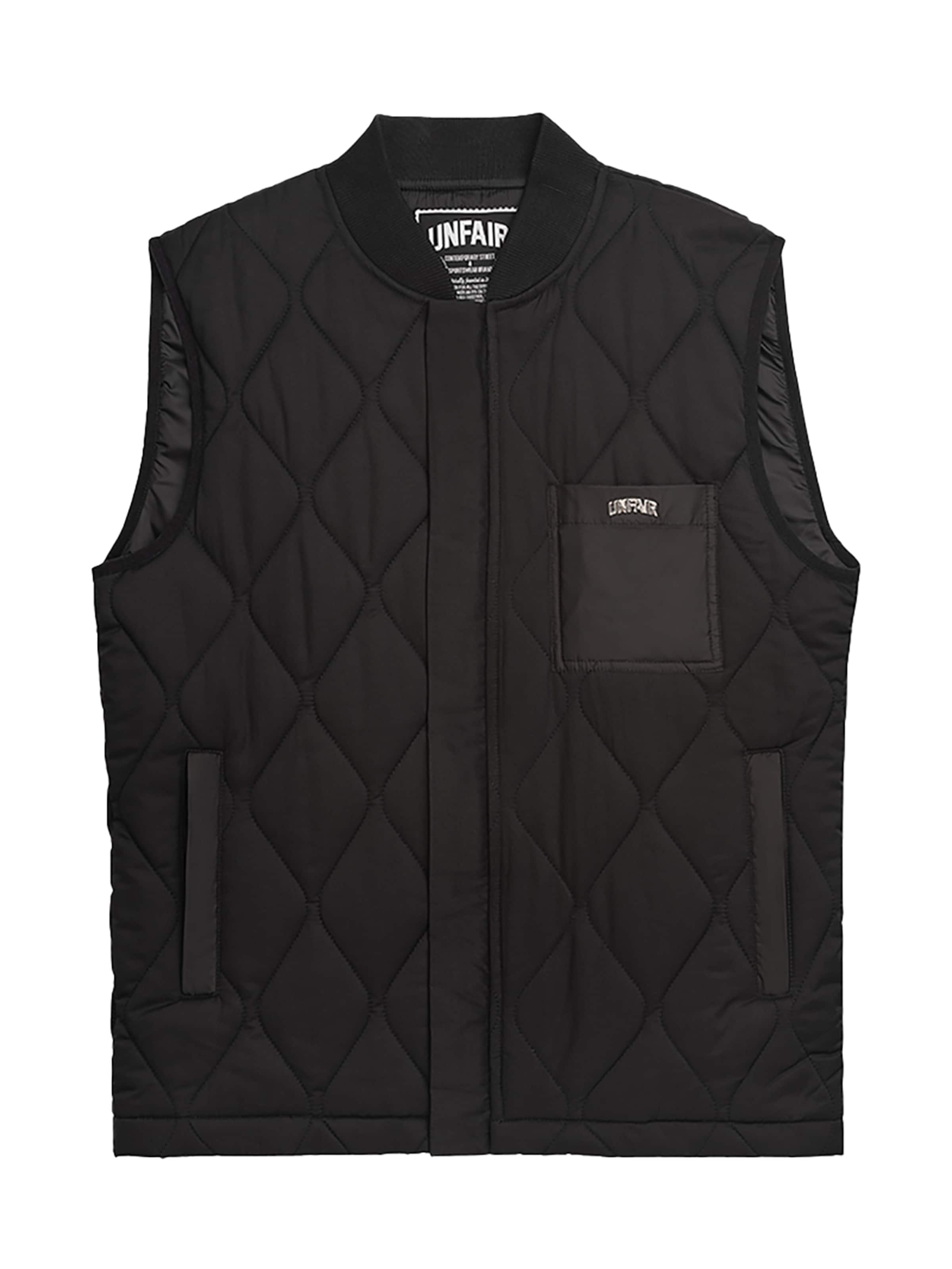 Unfair Athletics Vest 'Curved' in Black: front