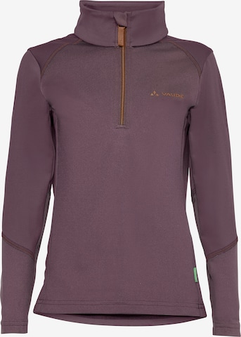 VAUDE Athletic Sweatshirt 'Livigno' in Purple: front