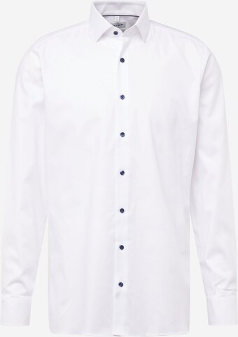 OLYMP Slim fit Button Up Shirt 'Level 5' in White: front