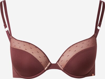 Skiny Soutien-gorge 'Plumetis' en beige / aubergine, Vue avec produit