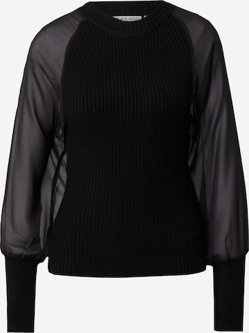 BRAVE SOUL Sweater in Black: front