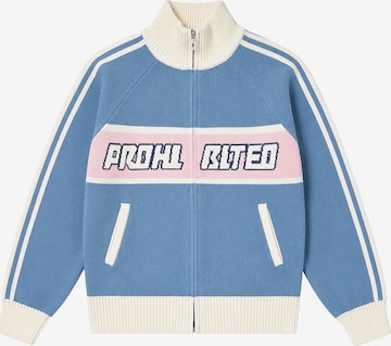 Prohibited Strickjacke 'Letterman' in Blau: Vorderseite