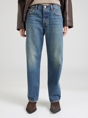 LEVI'S ® Loosefit Jeans '501' in Blauw: voorkant