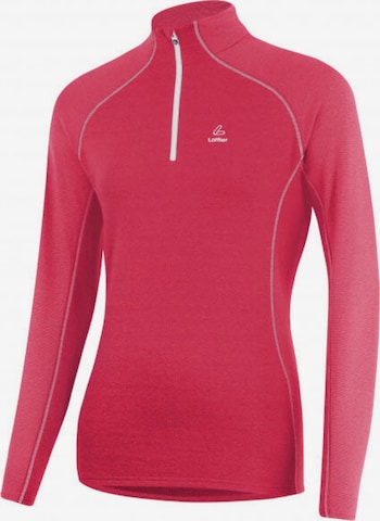 Löffler Athletic Sweatshirt 'Transtex' in Pink: front