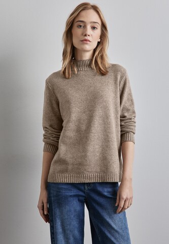 STREET ONE Pulover | rjava barva: sprednja stran