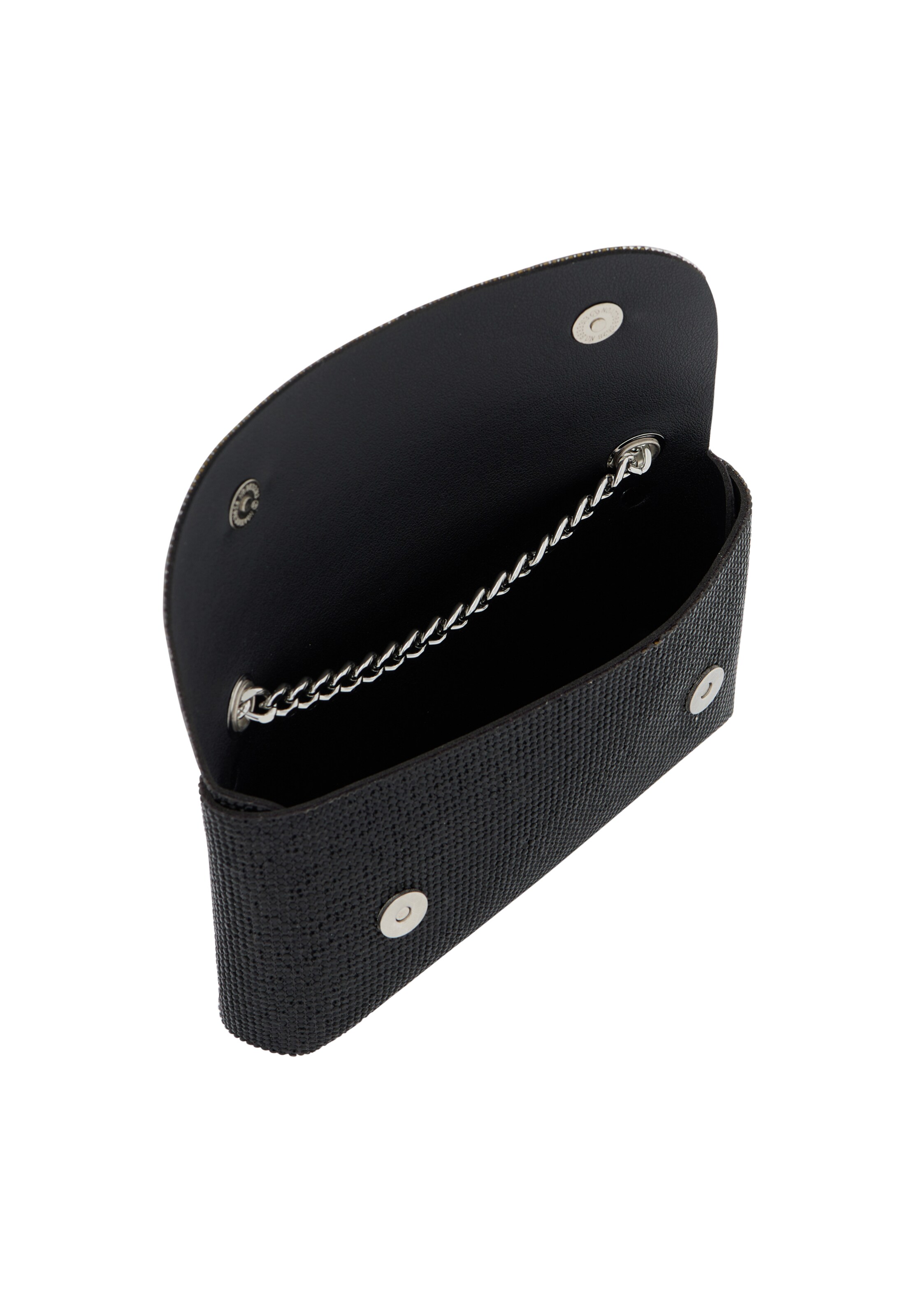 melns faina "Clutch" stila somiņa